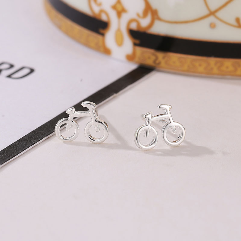 New Creative Mini Bicycle Earrings display picture 3