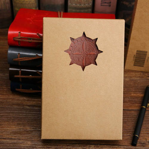 Wholesale of Japanese and Korean creative stationery, retro pirate ship notebook, travel diary, loose-leaf notepad
