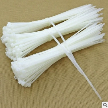 4*200 мм белый пластиковый самовосковочный нейлон с уплотнением пластиковая пряжка с проволочной лентой оптовая обвязка провода