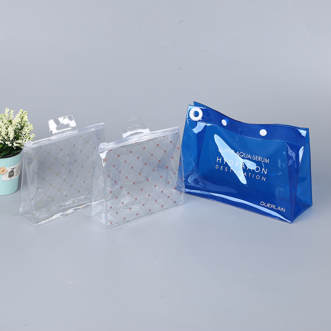 厂家批发PVC塑料拉链袋子定制PVC袋透明立体塑料手提袋化妆包定做-阿里巴巴