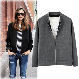 Oversized loose new Mock Neck pocket zipper Plush coat