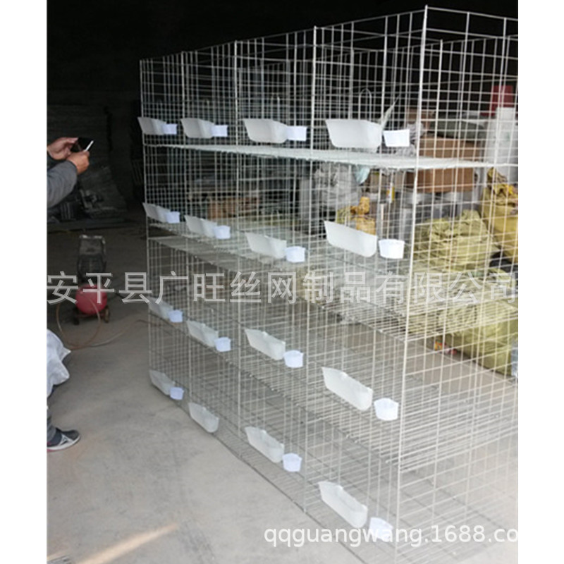 广旺丝网 厂家鸽笼4层16位加粗鸽笼 鸽笼全套配件 电镀锌铁丝鸽笼