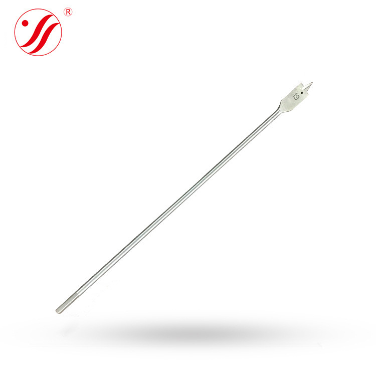 加长木工扁钻 高碳钢三尖六角柄横刃  木工钻头 300/400MM长