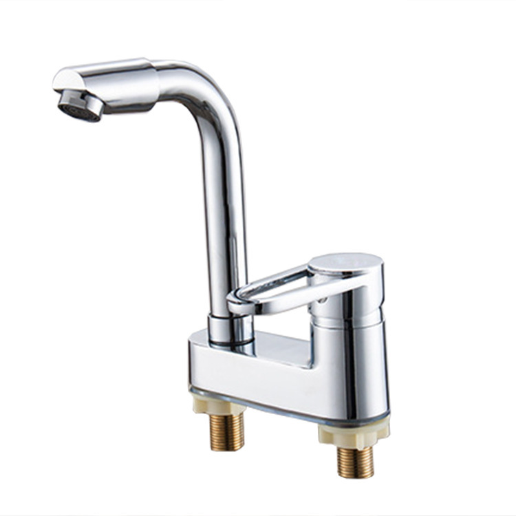 Zinc alloy washbasin faucet 360 ° rotating hot and cold basin ceramic basin bathroom cabinet faucet specials