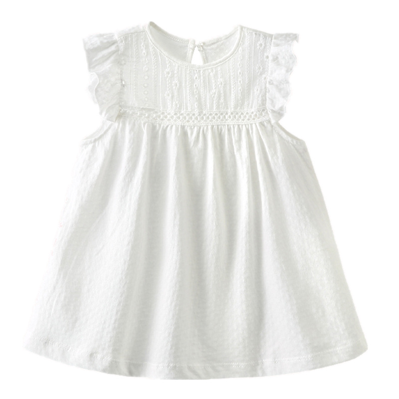 Sommerkleid Für Mädchen Mit Flatterärmeln Aus Weicher Baumwolle_voghion.com