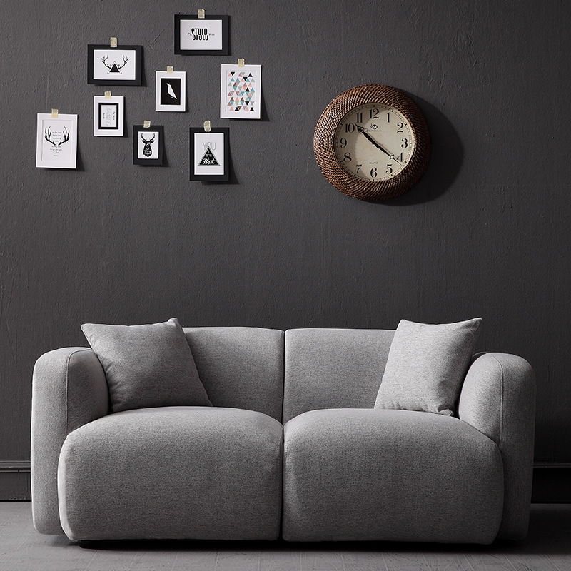 Fuente de la fábrica Sofá nórdico simple sofá de tela moderno sofá de tela de tres personas pequeño apartamento