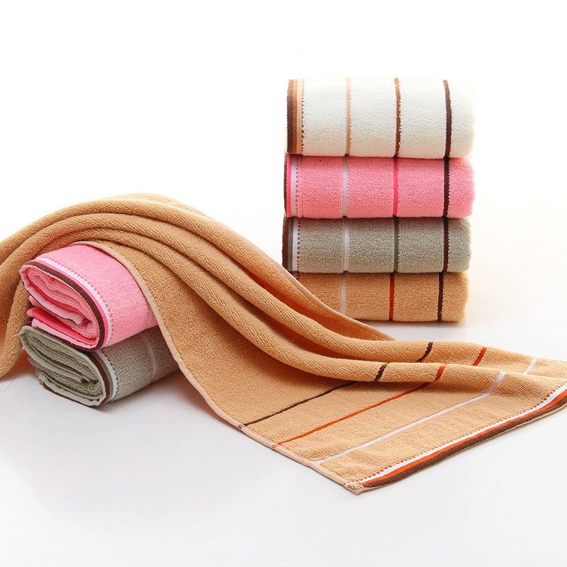 棉三段毛巾柔软吸水毛巾深色手巾促销跑量款毛巾定制LOGO源头厂家|ru