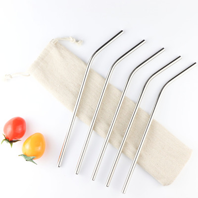 跨境專供 亞馬遜304食品級不鏽鋼吸管套裝 彩色金屬吸管 廠家批發