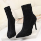 9689-8 European and American Autumn and Winter New Tip Fine-heeled Shoes Women's Night Club Wind High-heeled Shoes Shoes Women's Boots