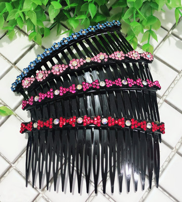 插梳 彩钻插梳 花型混搭 一元店货源批发