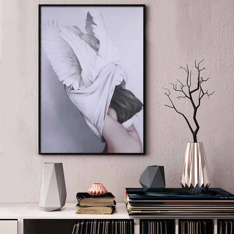 High thick wood grain color aluminum alloy photo frame DIY digital oil painting frame 20 24 28 32 36 40 inch poster frame