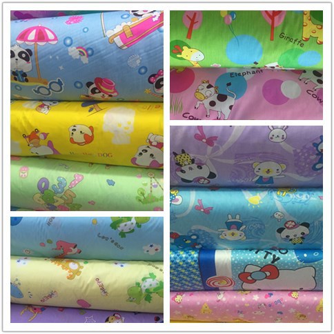 批发儿童纯棉床品面料 宝宝婴幼儿服饰布料 卡通diy布料 碎花棉布