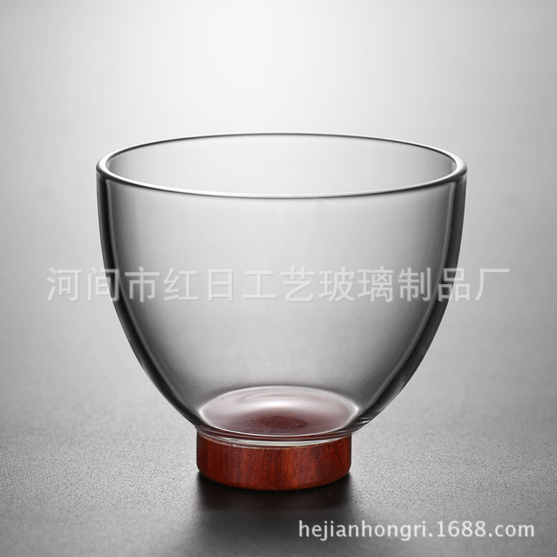 일본식 수제 내열 유리 쿵푸 작은 찻잔 차 시음 컵 부 리 컵 마스터 컵 싱글 컵 찻그릇 차 홀더 차 세트