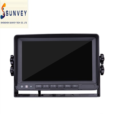 7寸车载显示器 航空头AV视频接口高清高亮2路视频输入实力工厂|ru