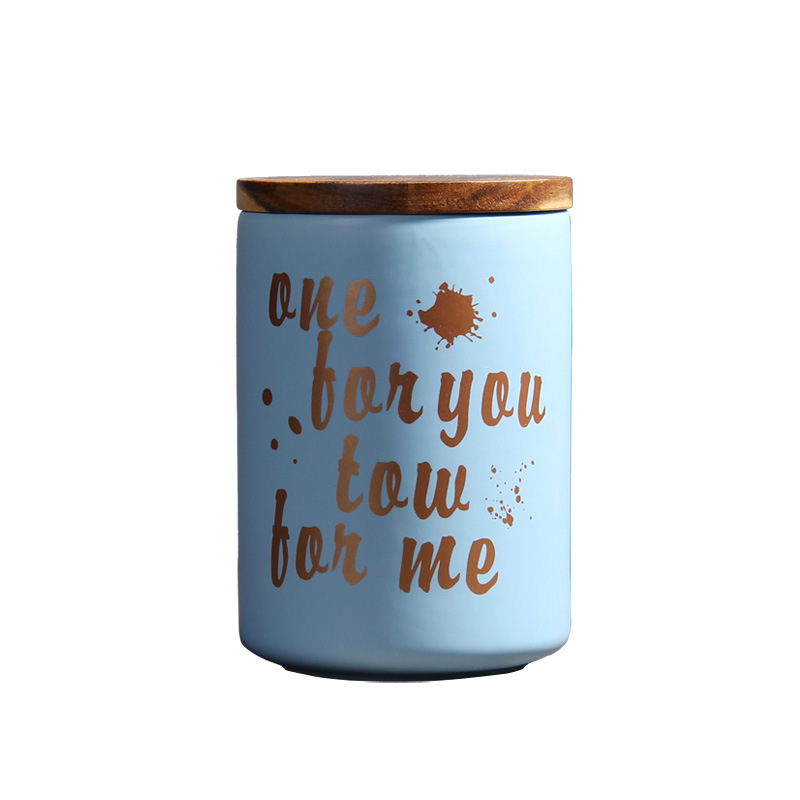 Nórdico cerámica sellada tarro de almacenamiento cocina caramelo té tarro con tapa ins decoraciones para el hogar al por mayor