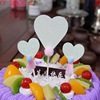 New glitter cake 清 Small fresh insertion flag love runner velvet cake decorative plug -in 3 films