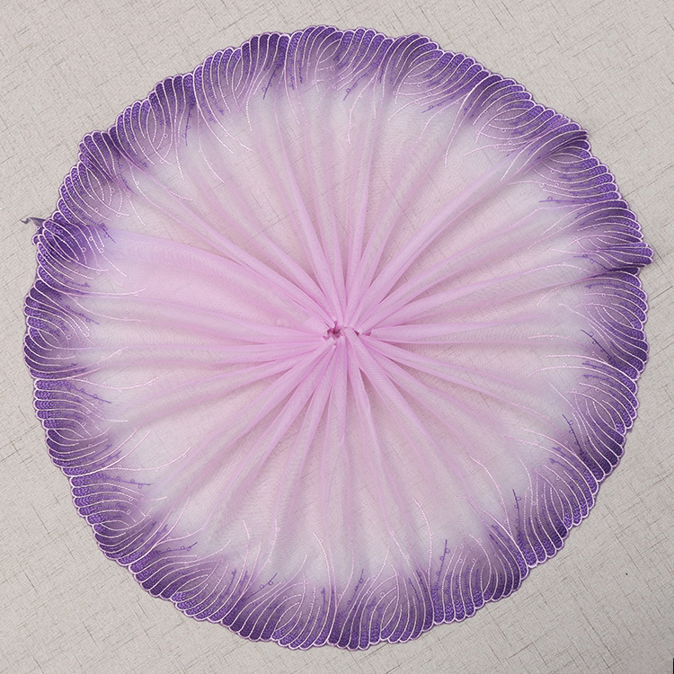 热销刺绣花边网布网纱蕾丝花边布艺服装车载芭比娃娃DIY裙摆21CM