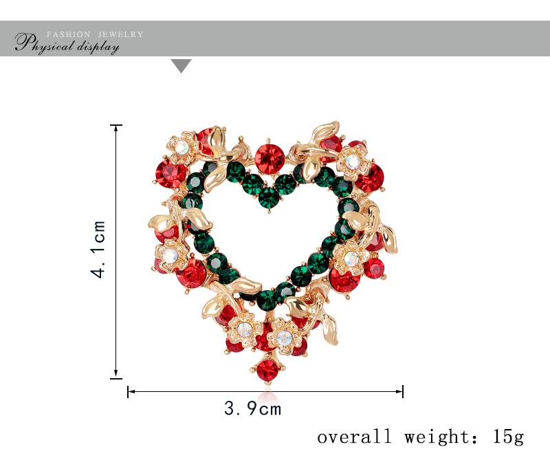 Fashion Christmas Tree Star Heart Shape Alloy Plating Rhinestones Women's Brooches display picture 10