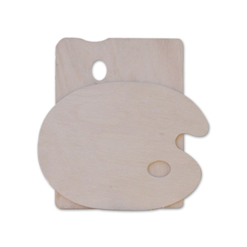 Wholesale square gouache 30*40cm wood color thickened basswood oil painting palette acrylic oval palette