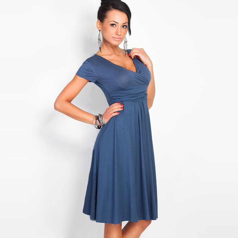 Deep V-neck dress image 4