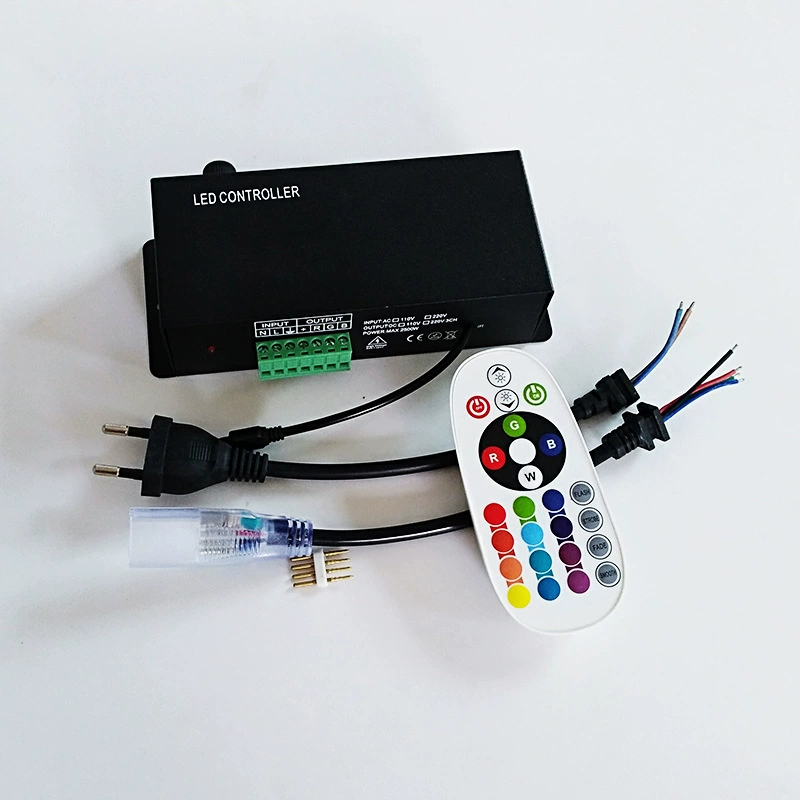 Light strip, controller, colorful LED lamp, plug, 220v, 16 colors, remote control