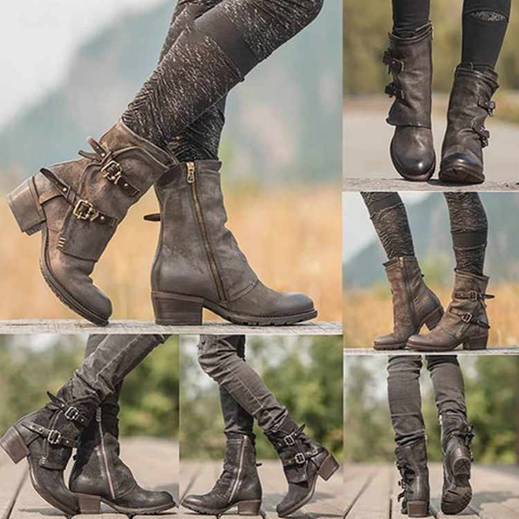 Bottes femme en PU artificiel - Ref 3355236 Image 16