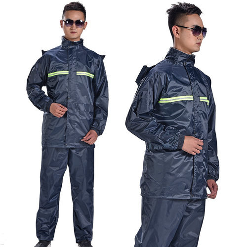 Changzhou Red Fudou raincoat split suit reflective men's and women's adult riding motorcycle double-layer raincoat and rain pants suit