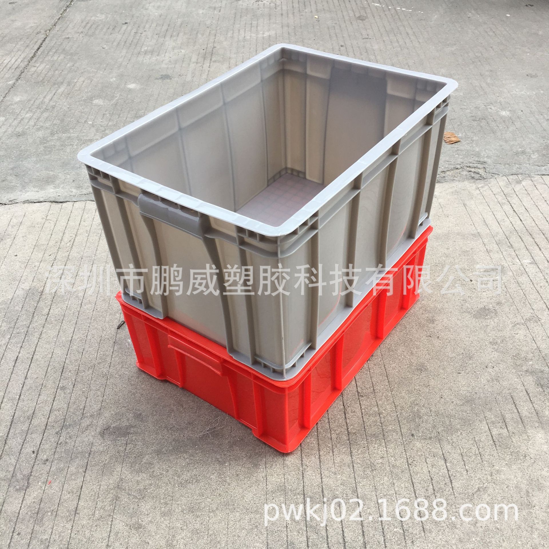 可定做颜色-灰色塑料加厚周转箱/五金汽配EU箱收纳灰色零件汽车箱