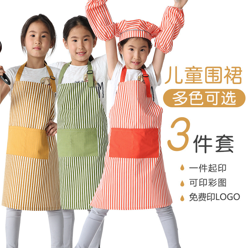 Delantal para niños logotipo personalizado ropa de pintura para niños kindergarten pintura estudio de arte delantal de cerámica hecho a mano