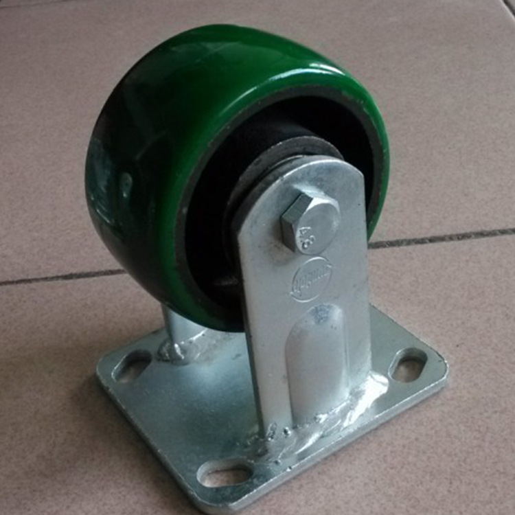 专业生产铁芯PU轮工业脚轮绿色定向刹车轮万向轮承重静音设计