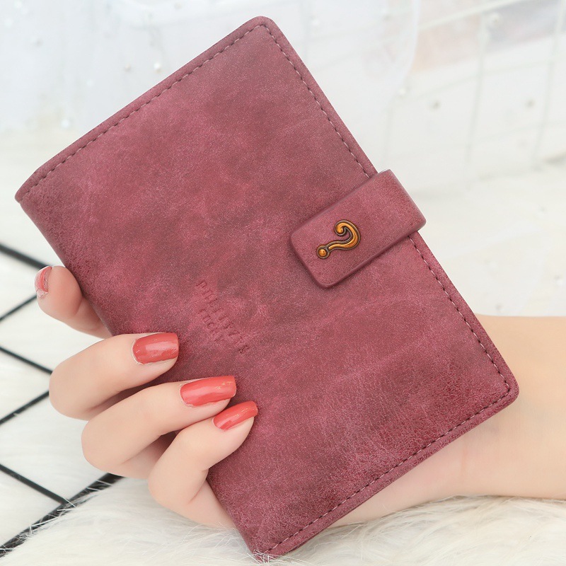 2019韩版新款纯色PU皮钱包女 五金问号护照夹短款女士钱包 跨境|ms