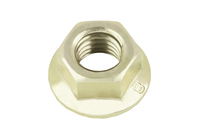 花齿六角螺母,8级黄镀锌  M6