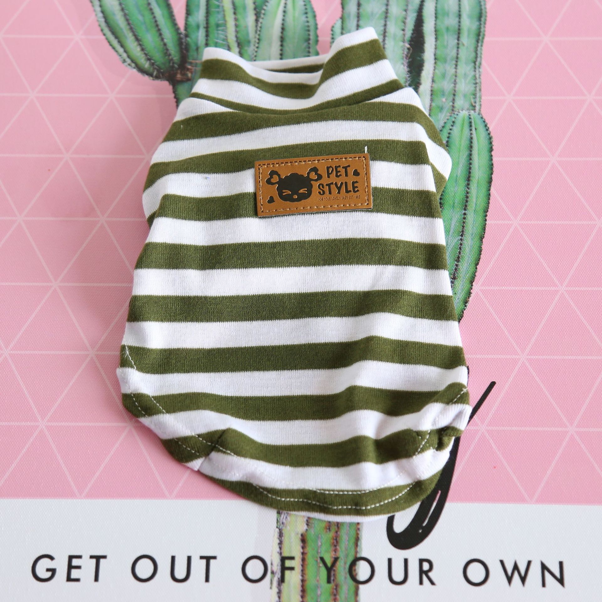 七色宽条纹打底衫