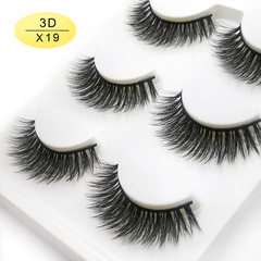 Factory Wholesale Cross-border False Eyelashes Natural Multi-layer 3D Sable Hair Crossed Eyelashes x19