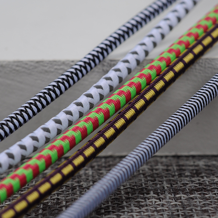 东莞工厂直供现货 3mm间点彩色松紧\橡根\橡筋绳 间色弹力绳 批发