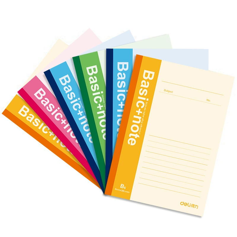 Deli 7664 Notebook B5 Soft Noodle Book 60 Practical Practice Book Wireless Binding Office Products