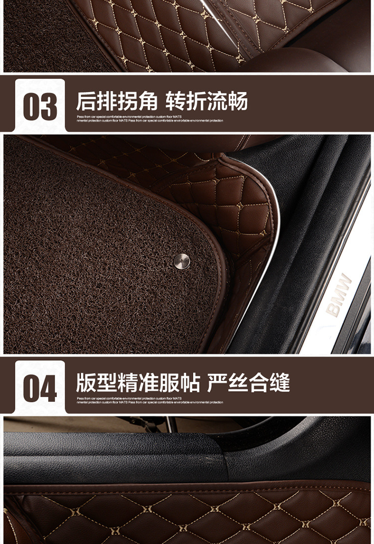 Car Wire Loop Floor Mats, Specifically Designed for Each Vehicle, Carpet-Style Floor Mats Suitable for Thousands of Models, Specifically for 5-Seater Vehicles