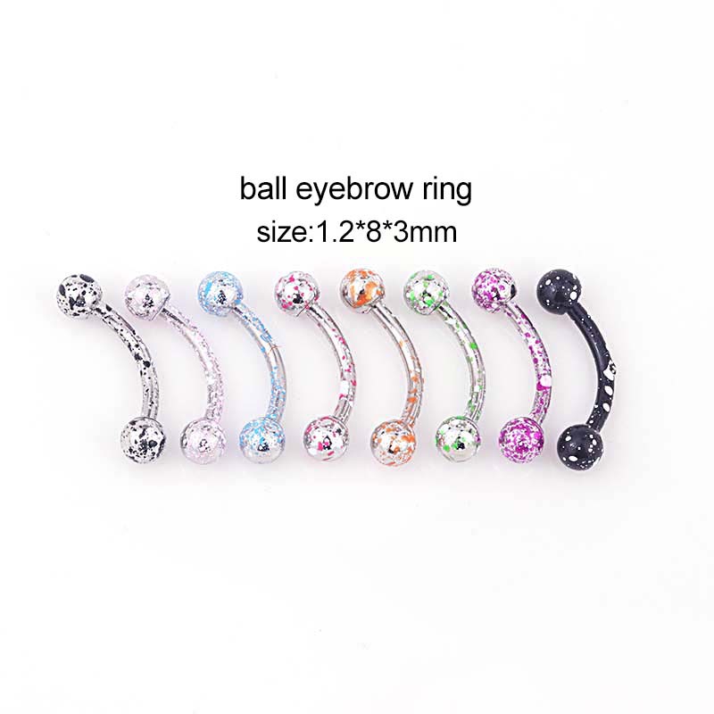 Paint Colorful Spherical Eyebrow Nail display picture 1