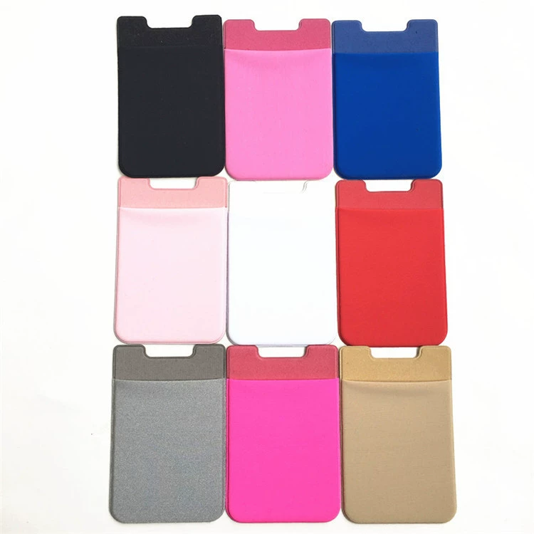 В наличии Лайкра Мобильный телефон Назад Наклейка Чехол для карты Наклейка Противоугонная щетка Автобусная карта Сумка для карт