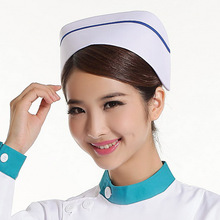 菲鱼儿护士帽加厚不易变形白蓝粉红色护士帽护士服帽护士长帽