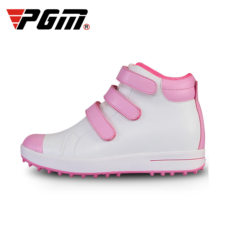 订货 PGM高尔夫球鞋 女士魔术贴鞋带高帮鞋 内增高鞋子防水运动鞋|ms