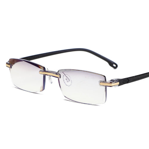Factory Wholesale Fashion Rimless Cut Edge Reading Glasses Anti-blue light TR Reading Glasses for Men