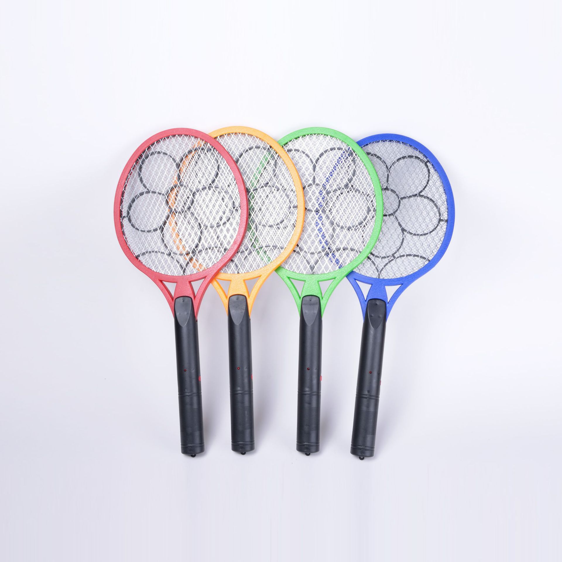 廠家直供電蚊拍幹電池梅花電蚊拍驅蚊器 5號電池蚊拍大網面滅蚊拍