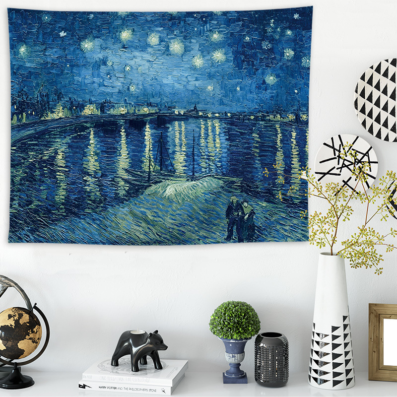 Tapiz Boxi colgando tela de fondo de tela mantel chica corazón dormitorio decoración colgante pintura tapiz Bohemia Toalla de playa