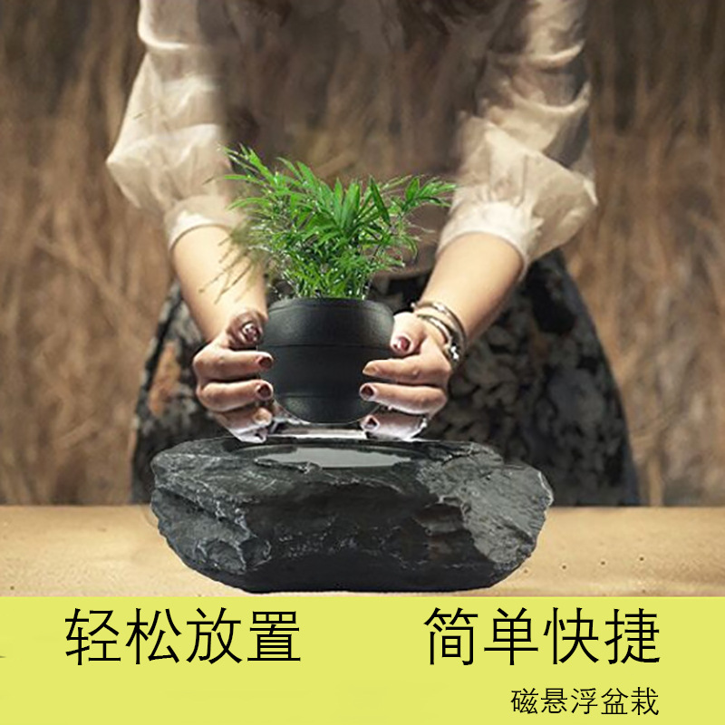 磁悬浮自转DIY盆栽办公室客厅阳台装饰创意男女生日礼物礼品|ru