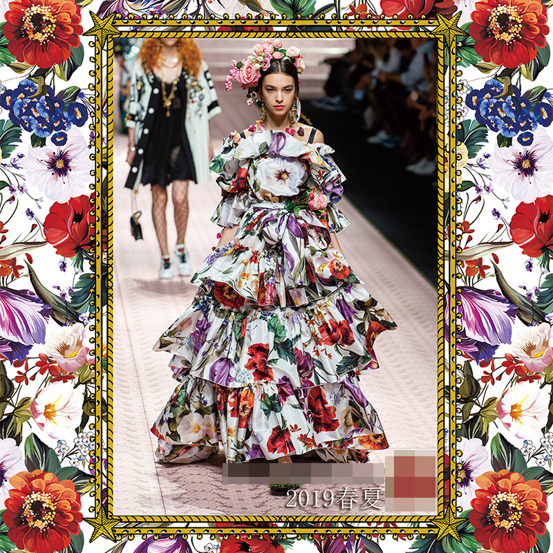 2019春夏 四大时装周印花面料