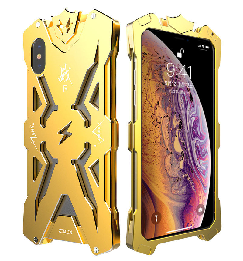 SIMON THOR Aviation Aluminum Alloy Shockproof Armor Metal Case Cover for Apple iPhone XS Max & iPhone XR & iPhone XS & iPhone X