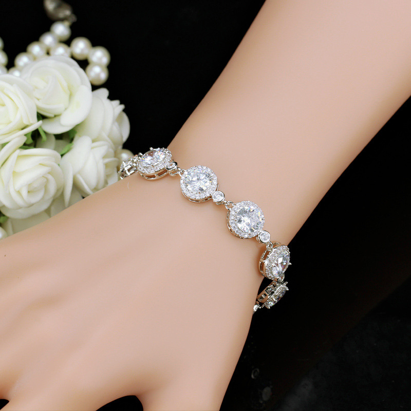 Title 3, Bracelet rond concentrique tendance en zircon p...