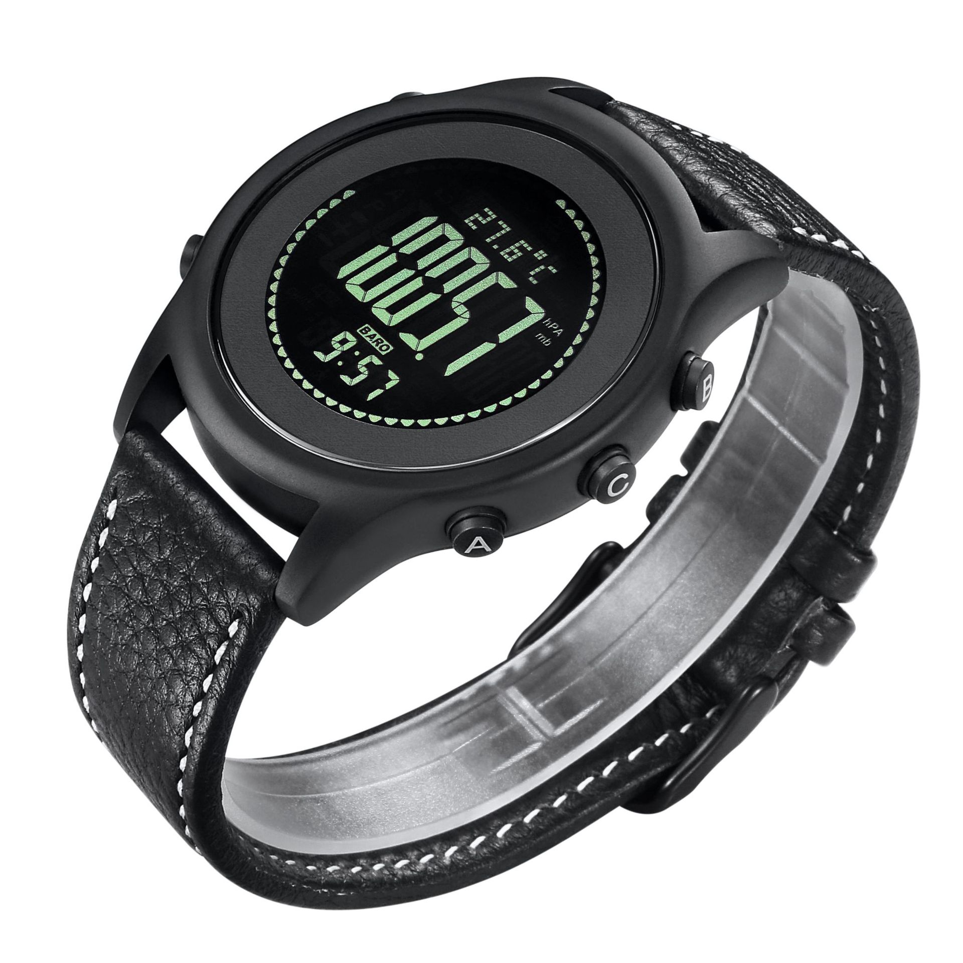 跨境新款spovan戶外登山手表多功能指南針測海拔氣壓智能運動手表