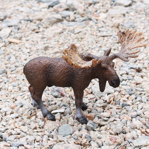 Cross-border children's simulated wild animal model solid static wild North American elk moose ornaments toy figure